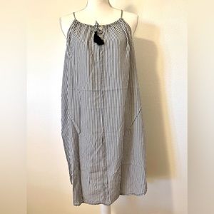 Gilligan & O’Malley Seersucker Striped Nightgown Blue White Sleepwear XXL